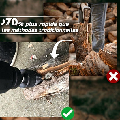 VaraLiving™ Foret Fendeur de Bûches pour Perceuse