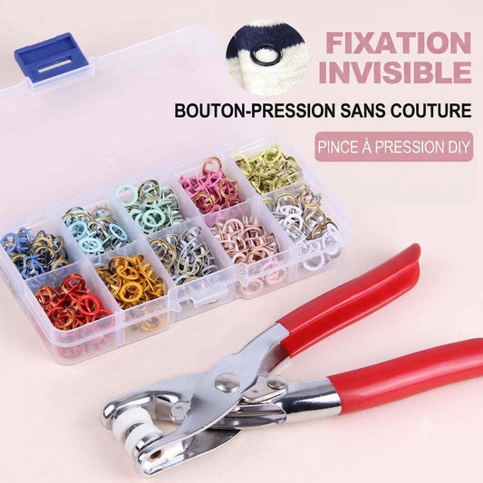 Kit d'Outils d'Assemblage Sans Marteau – Coffret de Boucles & Fermoirs Métalliques Durables