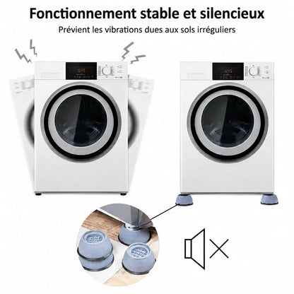 Pieds antivibrations pour lave-linge VeloPack™ | Tampons en caoutchouc anti-bruit et antidérapants
