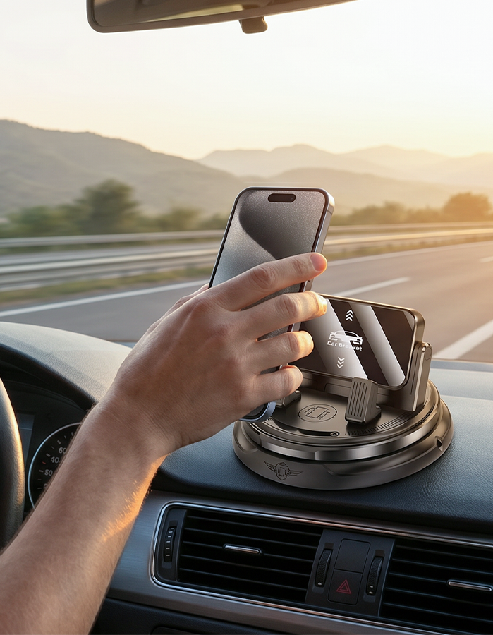 Support Téléphone Voiture Rotatif à 360° – Stable & Universel