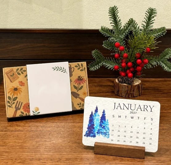 VaraLiving™ Calendrier à Planter 2027 (Papier Ensemencé Biodégradable)