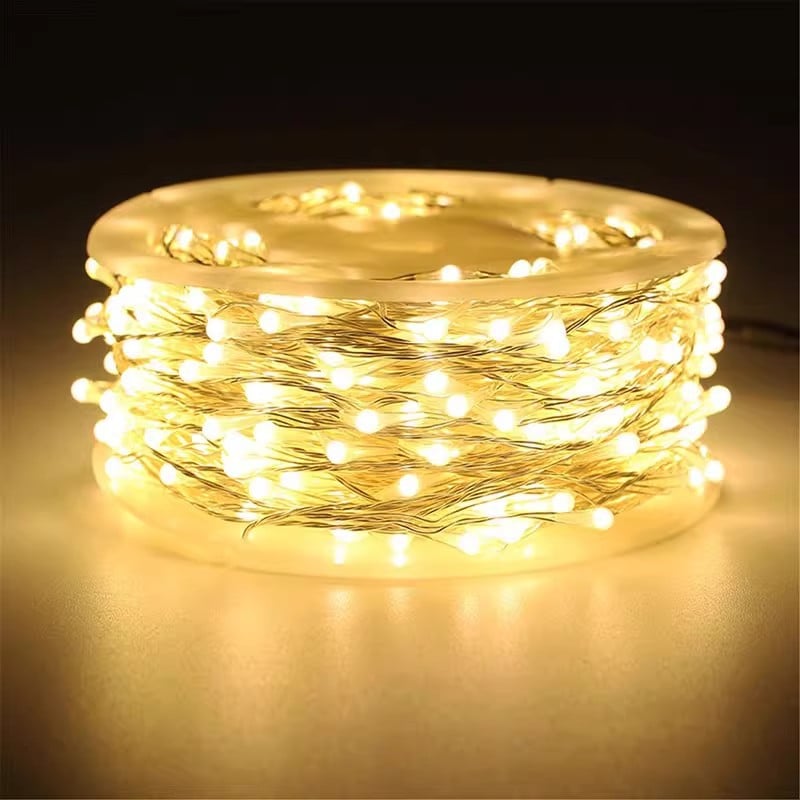 OmniLiving™ Guirlande LED Feux d'Artifice en Fil de Cuivre (Étanche + Télécommande Sans Fil)