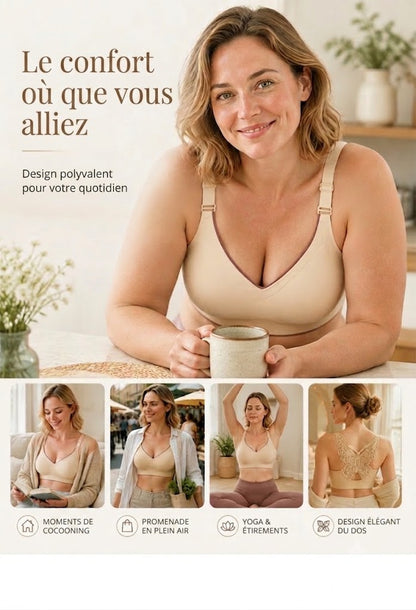 Soutien-Gorge Sans Armature avec Broderie Papillon – 1 ACHETÉ = 1 OFFERT (Pack de 2)