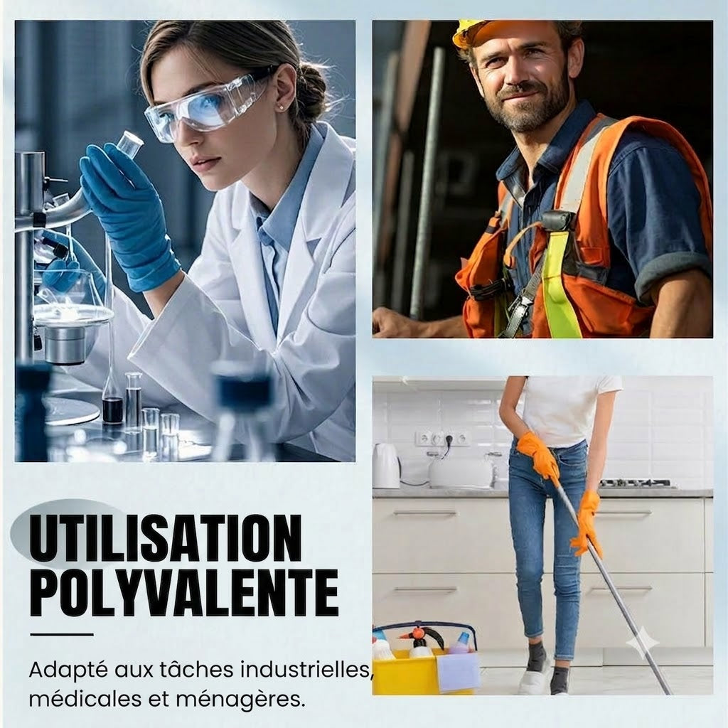 ANBOSON™ Gants en Nitrile Renforcés   Anti-Acide & Anti-Huile, Sans Poudre & Haute Adhérence