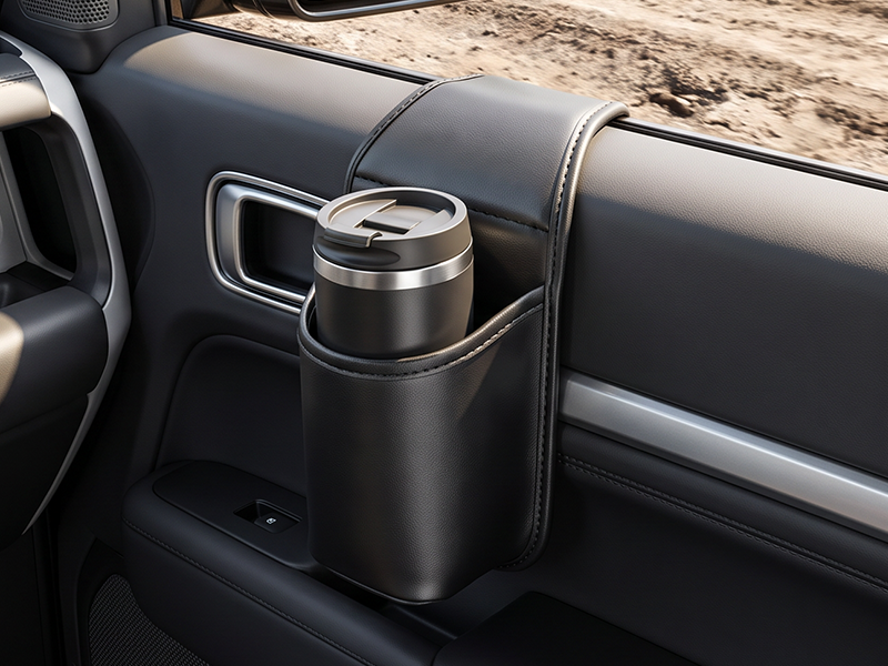 SilkEase™ Porte-Gobelet de Portière en Cuir | Support Universel pour Voiture