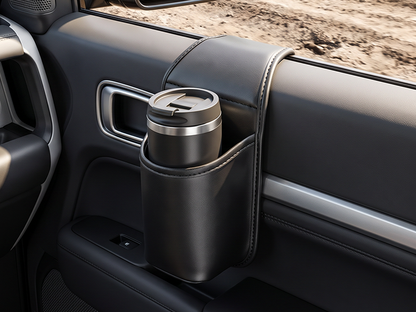 SilkEase™ Porte-Gobelet de Portière en Cuir | Support Universel pour Voiture