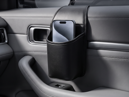 SilkEase™ Porte-Gobelet de Portière en Cuir | Support Universel pour Voiture