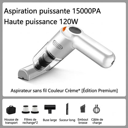 Aspirateur de Voiture Sans Fil Puissant – Compact & Haute Puissance d'Aspiration