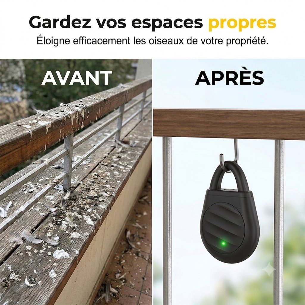Mini Porte-Clés Répulsif Anti-Nuisibles à Ultrasons