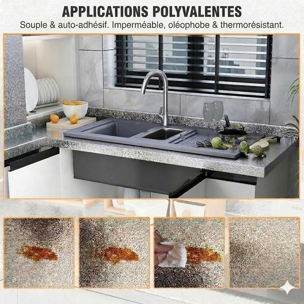 Film Auto-Adhésif de Cuisine – Anti-Huile & Protection