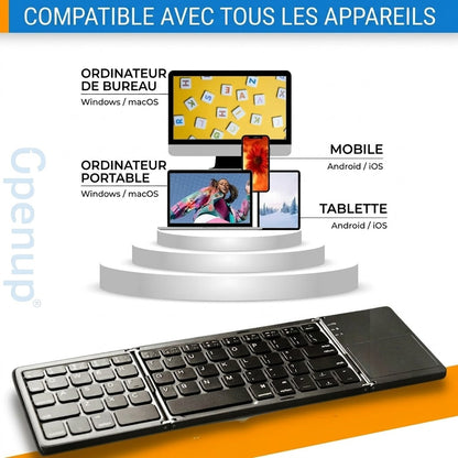 SilkEase™ Clavier Bluetooth Sans Fil Pliable | Mini Clavier Universel & Portable