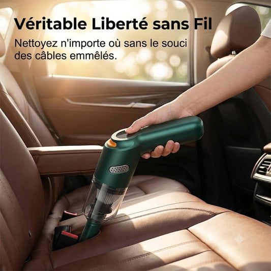 Aspirateur de Voiture Sans Fil Puissant – Compact & Haute Puissance d'Aspiration