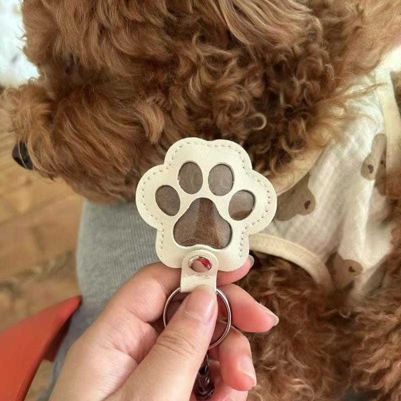 Porte-clés Souvenir Personnalisé en Cuir Véritable – "Toujours avec toi" (Chien & Chat) – [1 ACHETÉ = 1 OFFERT]