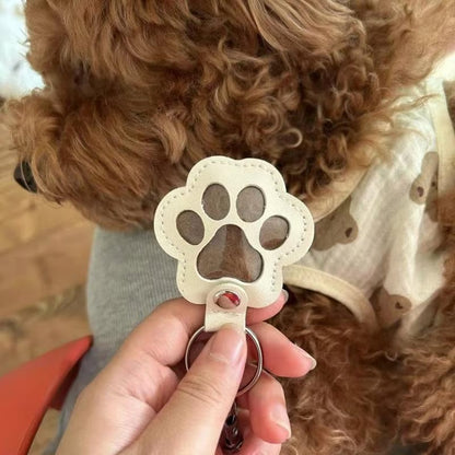 Porte-clés Souvenir Personnalisé en Cuir Véritable – "Toujours avec toi" (Chien & Chat) – [1 ACHETÉ = 1 OFFERT]