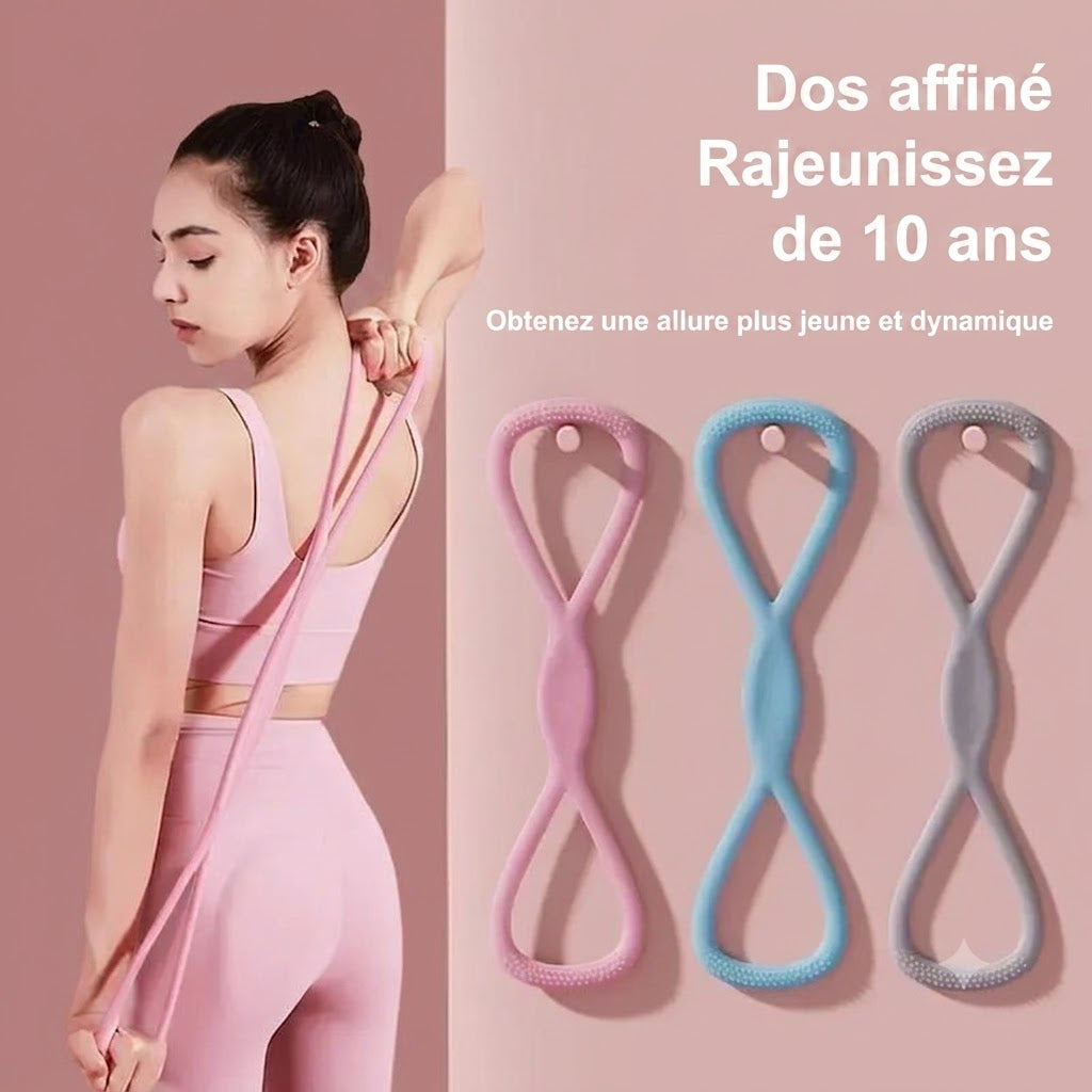Bande d'extension en 8 pour musculation - Élastique de fitness fitness corps entier