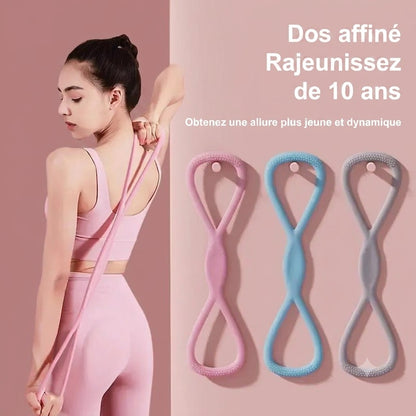 Bande d'extension en 8 pour musculation - Élastique de fitness fitness corps entier