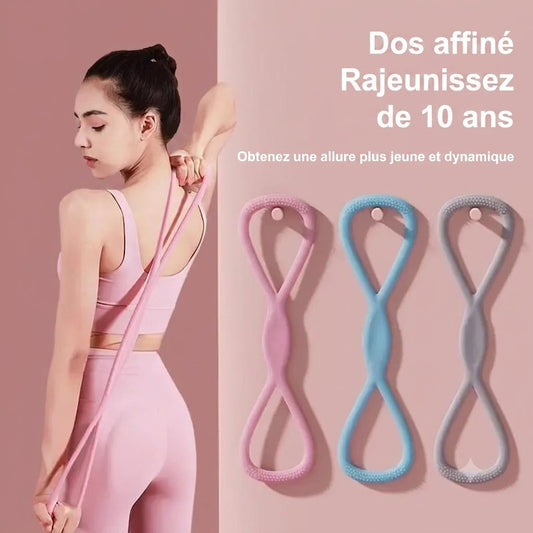 Bande d'extension en 8 pour musculation - Élastique de fitness fitness corps entier