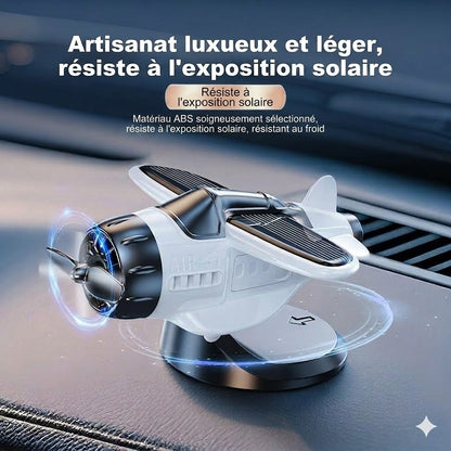 Avion Solaire Rotatif – Déco de Voiture