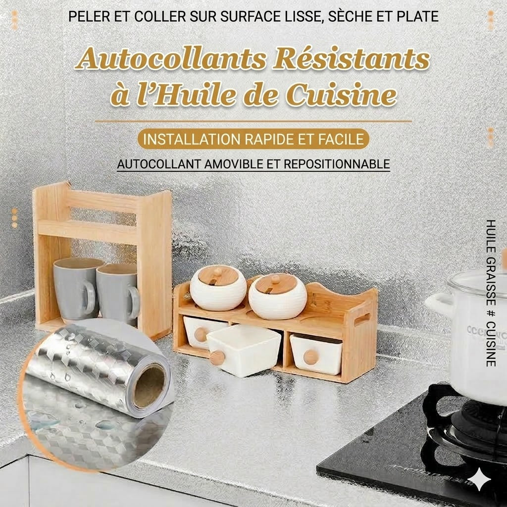Film Auto-Adhésif de Cuisine – Anti-Huile & Protection
