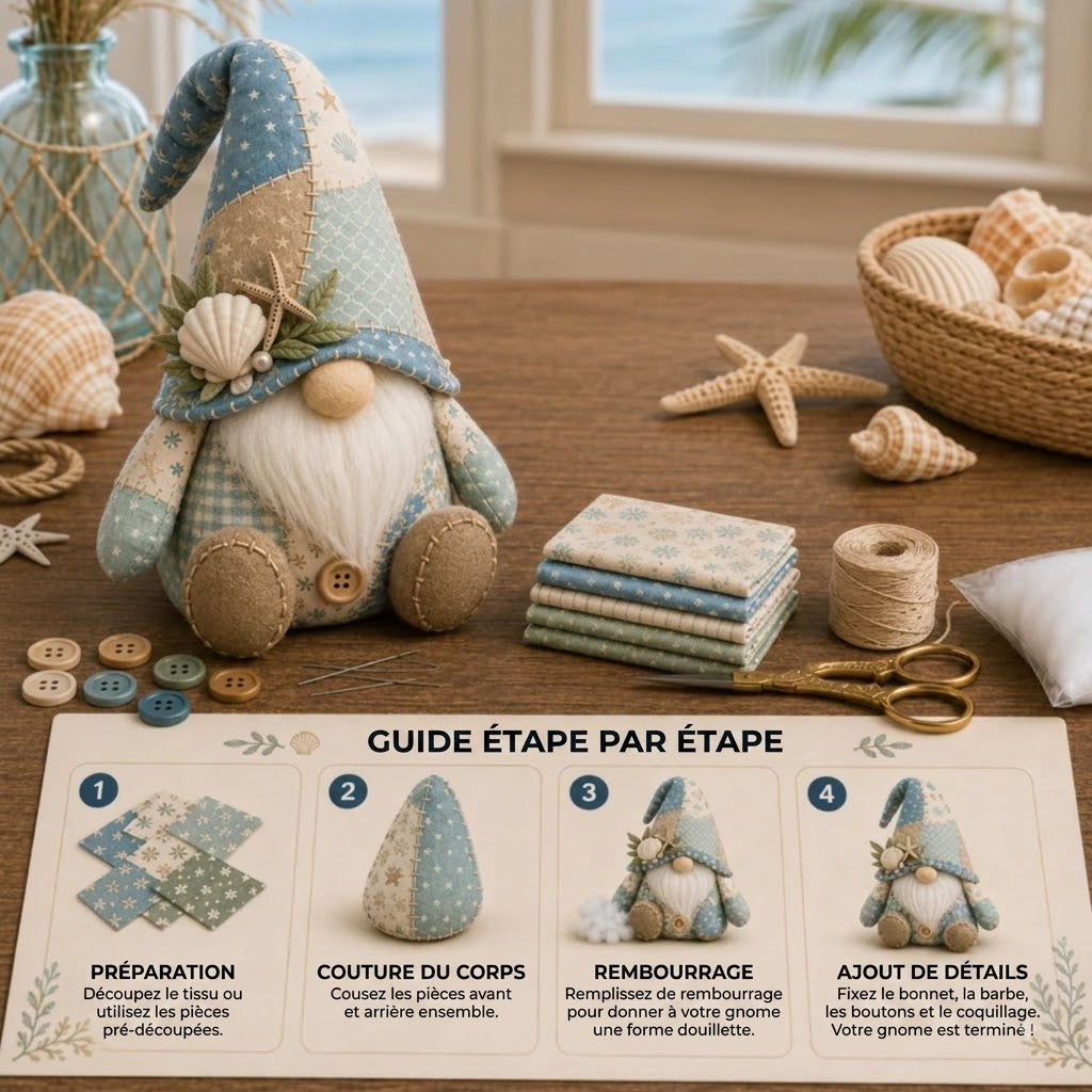 SilkEase™ Kit de Couture DIY Lutin de Noël | Création Facile pour Débutants & Enfants