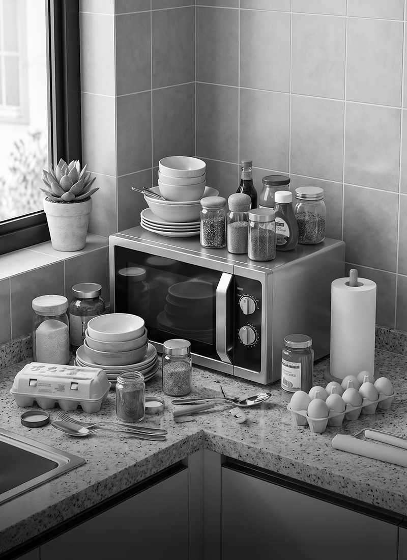 Support pour micro-ondes et étagère de cuisine polyvalente OmniLiving™