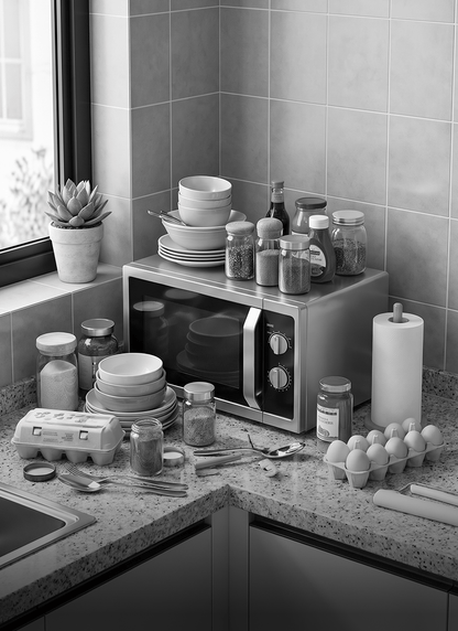 Support pour micro-ondes et étagère de cuisine polyvalente OmniLiving™