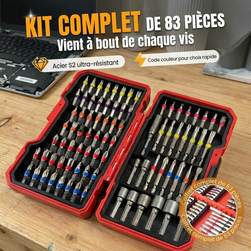 VaraLiving™ Jeu d'Embouts de Tournevis Magnétiques en Acier S2
