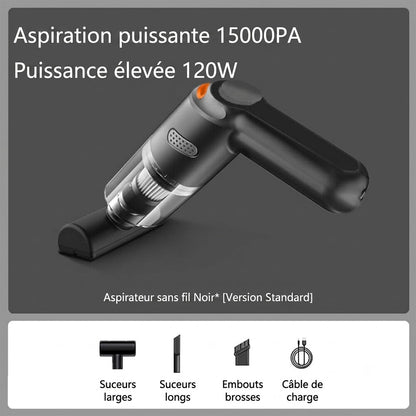 Aspirateur de Voiture Sans Fil Puissant – Compact & Haute Puissance d'Aspiration