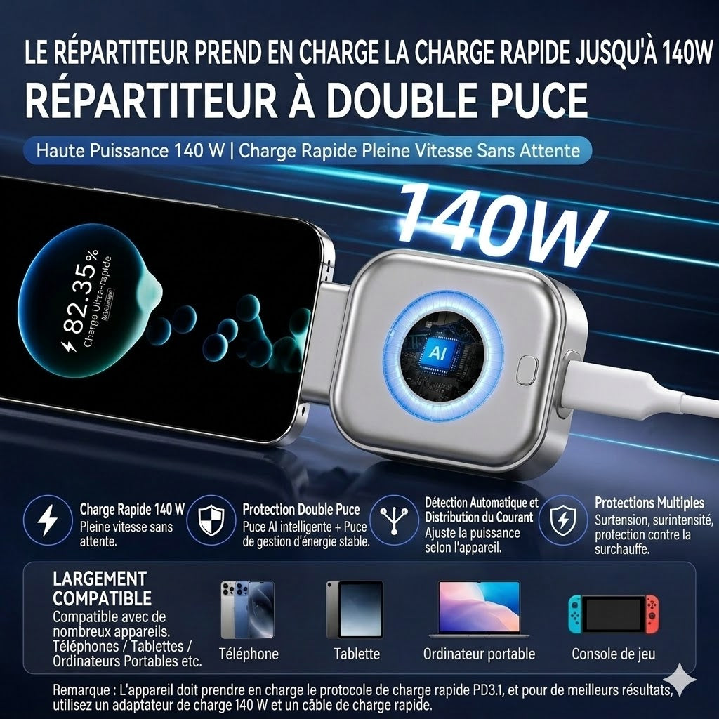Chargeur Intelligent avec Arrêt Automatique