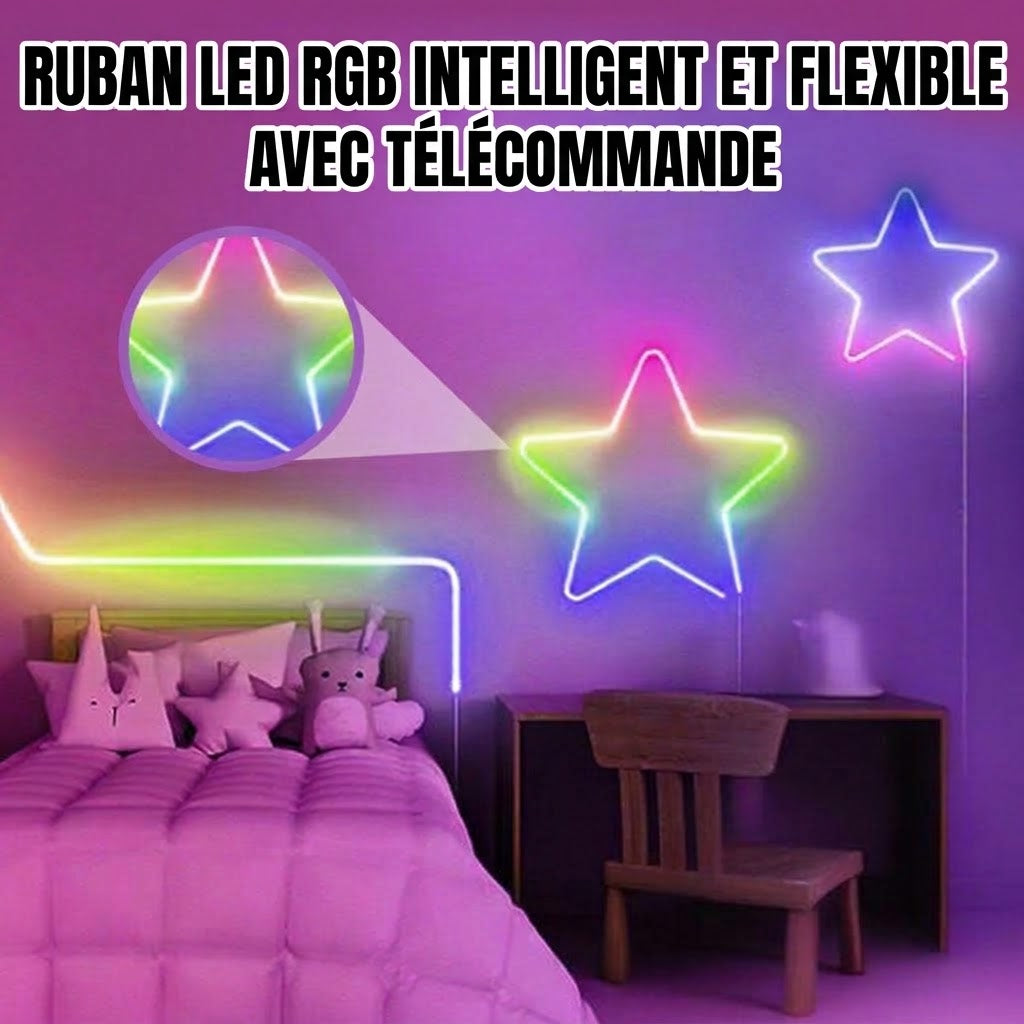 Bande lumineuse LED RGB flexible et intelligente avec application et télécommande VaraLiving™