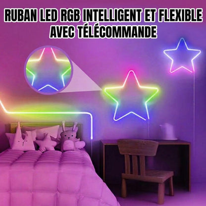 Bande lumineuse LED RGB flexible et intelligente avec application et télécommande VaraLiving™