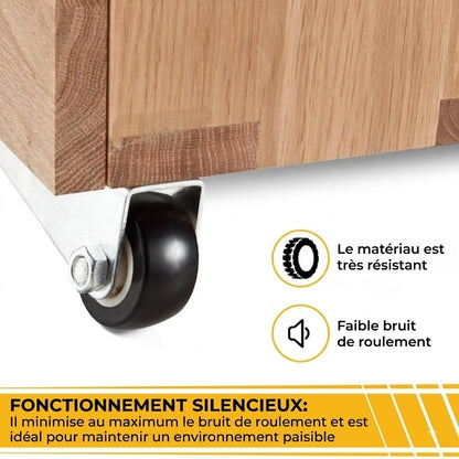 SilkEase™ Roulettes de Porte Coulissante & Meuble (Lot de 2) | Ultra-Silencieuses & Fluides