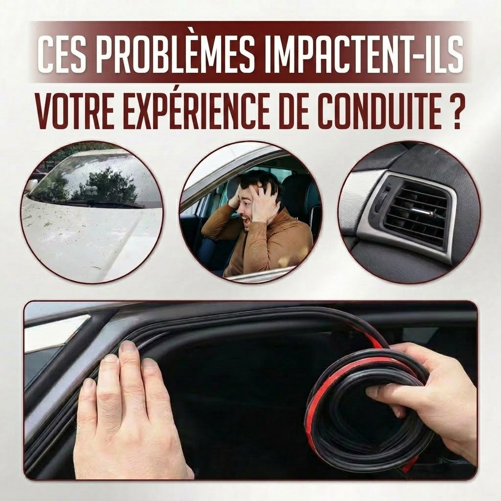 Bande d'étanchéité universelle pour voiture NovaPulse™ (caoutchouc EPDM auto-adhésif)