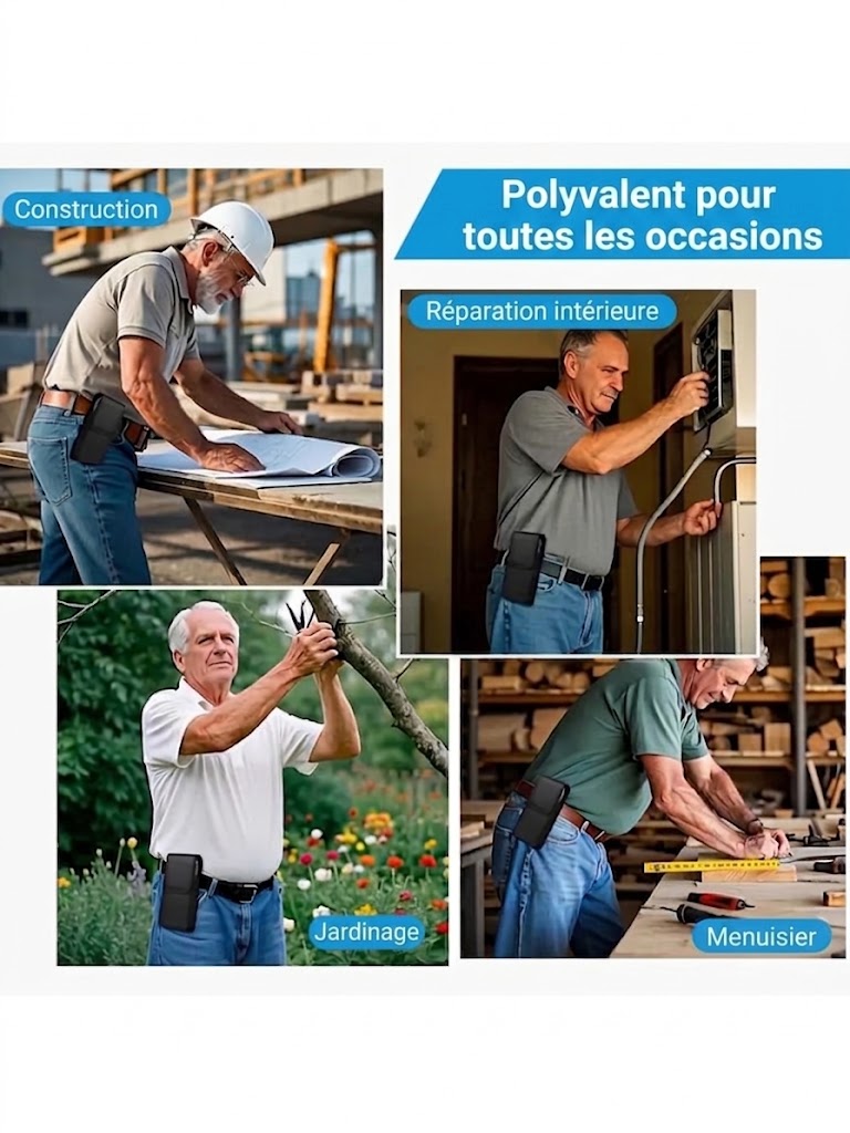LuxeModa™ Étui de Ceinture en Cuir pour Smartphone