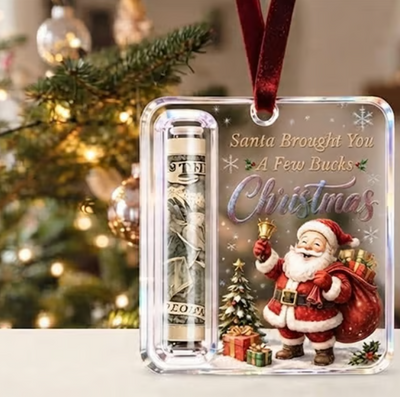 VaraLiving™ Porte-Billets de Noël en Acrylique à Suspendre