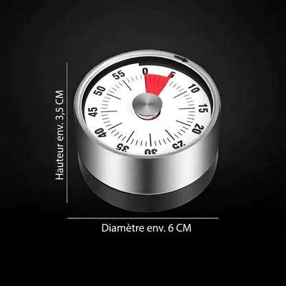 Minuteur mécanique magnétique OmniLiving™ | Minuteur de cuisine précis pour la