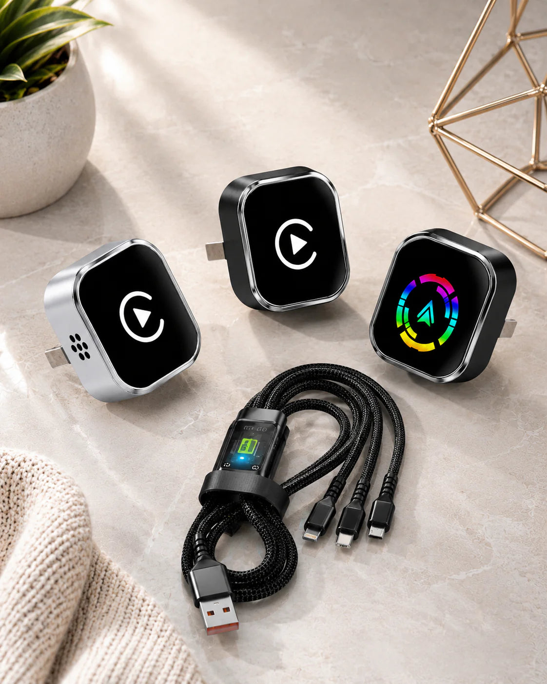 Adaptateur sans fil pour voiture AirLink Drive™ - Plug & Play pour Apple CarPlay & Android Auto