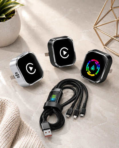 Adaptateur sans fil pour voiture AirLink Drive™ - Plug & Play pour Apple CarPlay & Android Auto