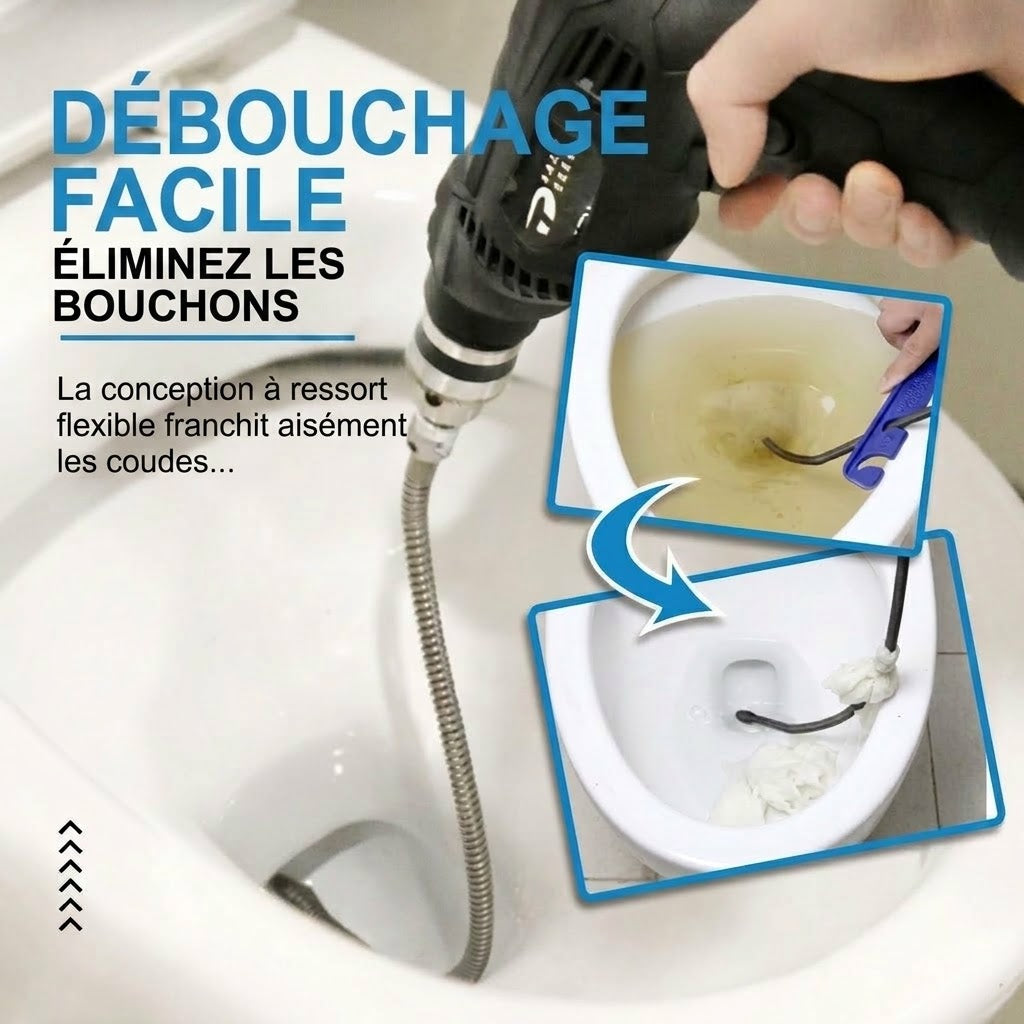 Furet déboucheur électrique pour perceuse OmniLiving™