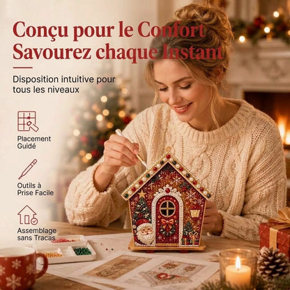 Peinture de perles 3D DIY pour Noël OmniLiving™ | Art diamant étincelant et décoration de Noël