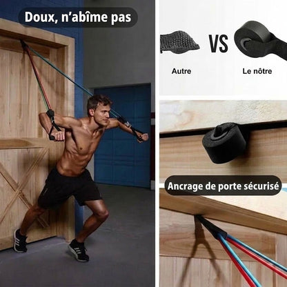 Élastique de fitness réglable multifonctionnel NovaPulse™ | Bande de résistance pour l'entraînement à domicile