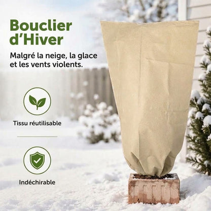 Housse d'hivernage pour plantes OmniLiving™ | Tissu non-tissé résistant avec cordon de serrage