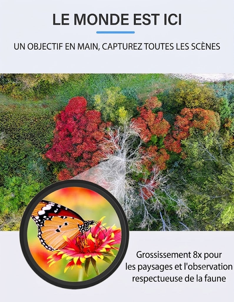 Monoculaire Mini HD pour Smartphone – Zoom Puissant & Portable