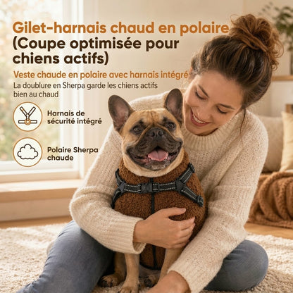 VaraLiving™ Manteau d'Hiver Chaud pour Chien | Bandes Réfléchissantes pour Chiens Petits & Moyens