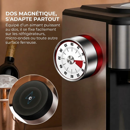 Minuteur mécanique magnétique OmniLiving™ | Minuteur de cuisine précis pour la