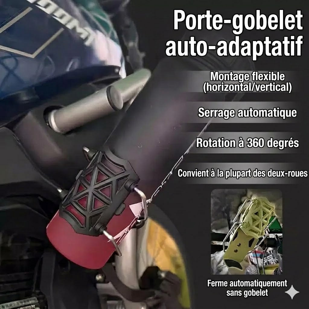 Porte-Gobelet Universel Ajustable – Pour Moto, Vélo & Poussette