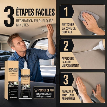 Colle de réparation résistante à la chaleur pour intérieur auto - Anti-taches & haute résistance