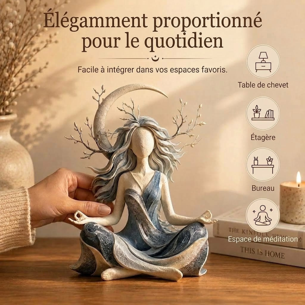 Figurine de méditation paisible OmniLiving™ | Décoration zen et esprit serein pour la maison