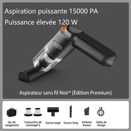 Aspirateur de Voiture Sans Fil Puissant – Compact & Haute Puissance d'Aspiration