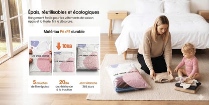 Sac de Compression 3D Sans Pompe